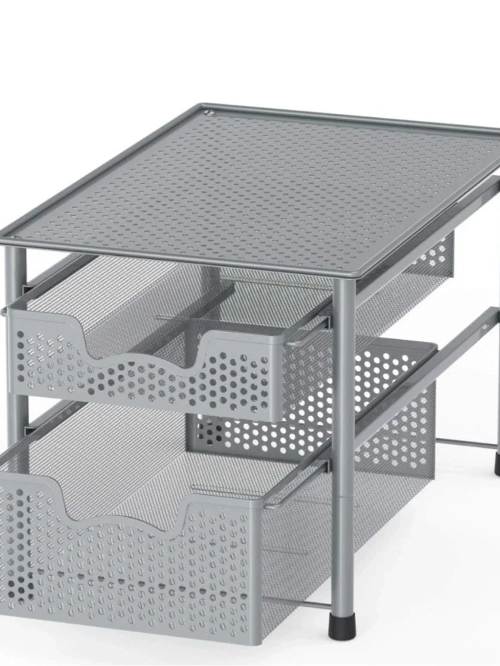 Simple Houseware Metal Mesh Desktop Organizer with 2 Sliding Drawers